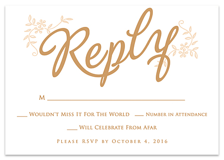 "Country Script" RSVP Card